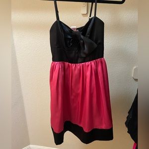 Little black and hot pink dress